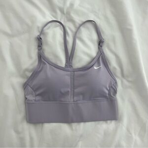 Nike Women's Indy V-Neck Lavender Sports Bra